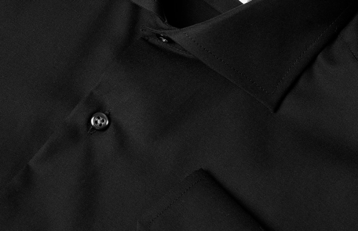 Seven Seas - Fine Twill Business Skjorte Modern - Sort