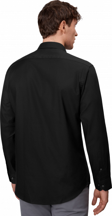 Seven Seas - Fine Twill Business Skjorte Modern - Sort