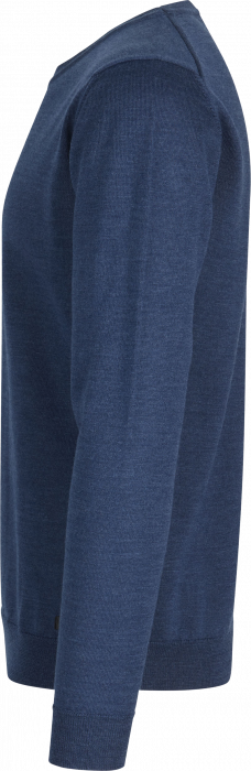 Seven Seas - The Knit O-Neck Striktr&oslash;je - Blue Melange