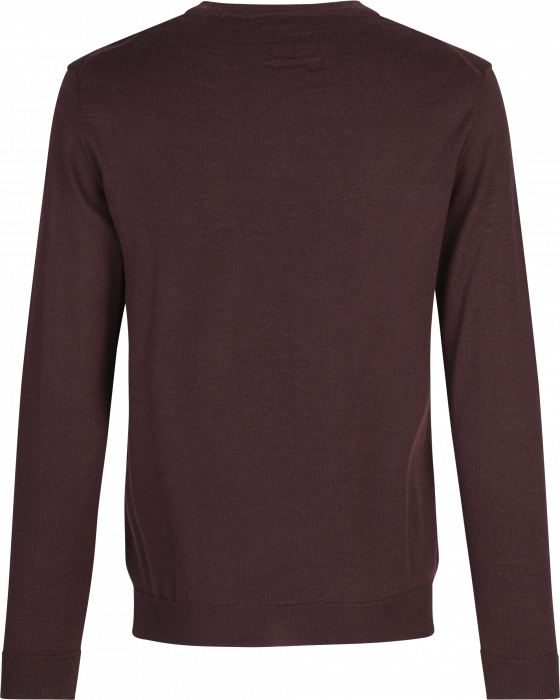 Seven Seas - The Knit O-Neck Striktr&oslash;je - Bordeaux Melange