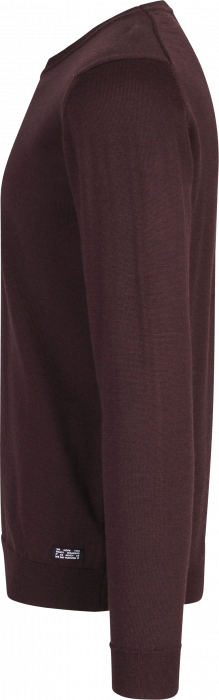 Seven Seas - The Knit O-Neck Striktr&oslash;je - Bordeaux Melange
