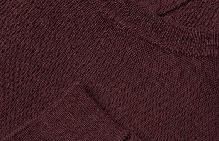 Seven Seas - The Knit O-Neck Striktr&oslash;je - Bordeaux Melange