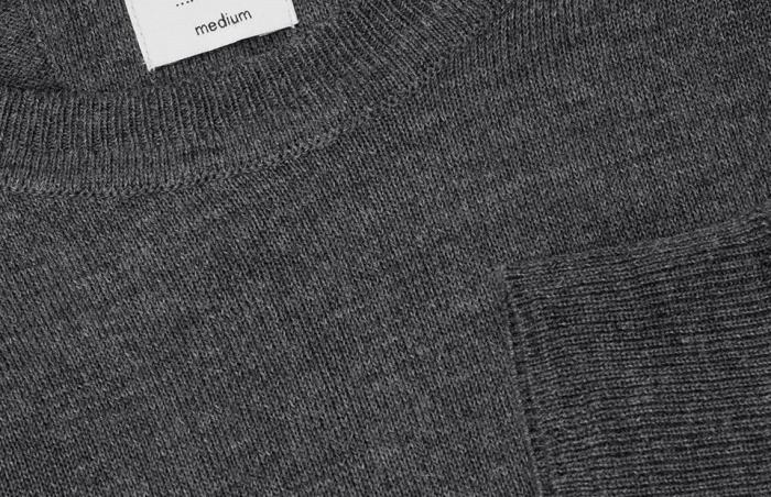 Seven Seas - The Knit O-Neck Striktr&oslash;je - Dark Grey Melange