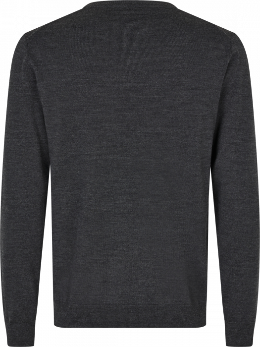 Seven Seas - The Knit V-Hals Striktr&oslash;je - Dark Grey Melange