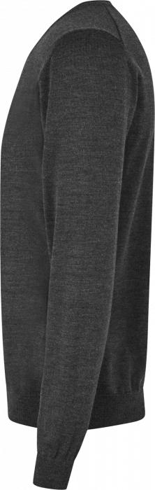 Seven Seas - The Knit V-Hals Striktr&oslash;je - Dark Grey Melange