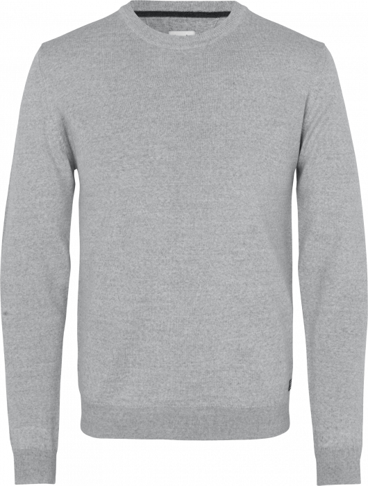 Seven Seas - The Knit O-Neck Striktrøje - Light Grey Melange