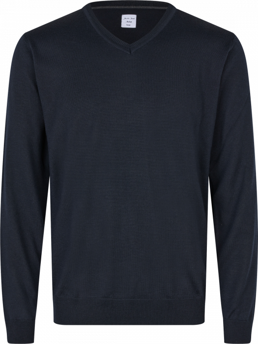 Seven Seas - The Knit V-Hals Striktrøje - Navy