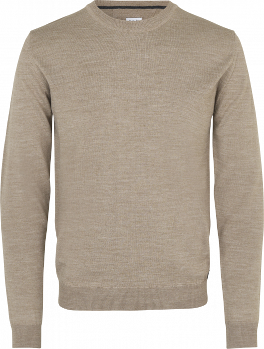 Seven Seas - The Knit O-Neck Striktrøje - Sand Melange
