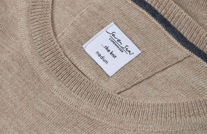 Seven Seas - The Knit O-Neck Striktr&oslash;je - Sand Melange