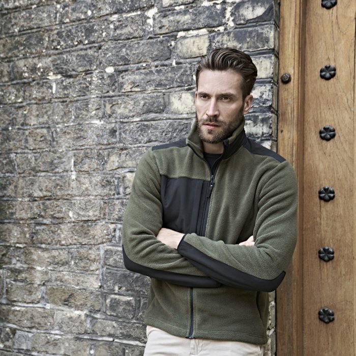 Tee Jays - Mountain Fleece Jakke - Deep Green & sort