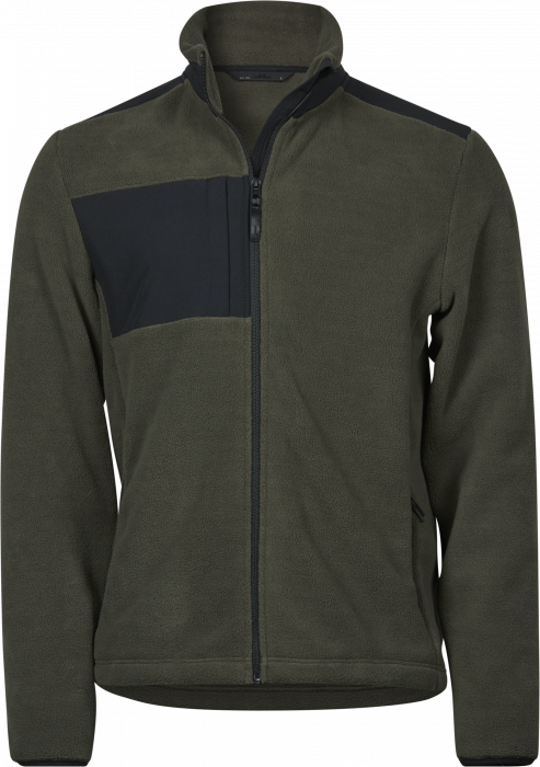 Tee Jays - Mountain Fleece Jakke - Deep Green & sort