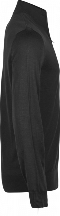 Tee Jays - Striktr&oslash;je Med Halv Lynl&aring;s - sort