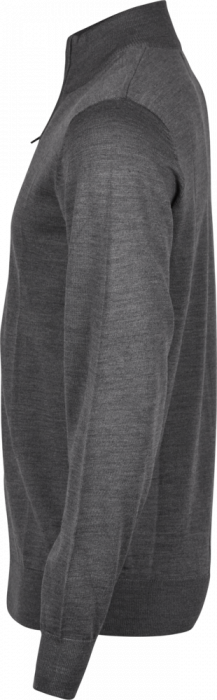 Tee Jays - Striktr&oslash;je Med Halv Lynl&aring;s - Grey melange