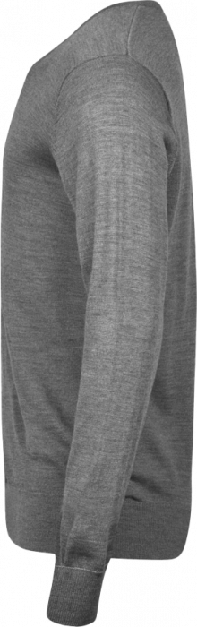 Tee Jays - Merino Uld V-Neck Pullover - Grey melange